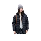 Черный хлопковый пуховик