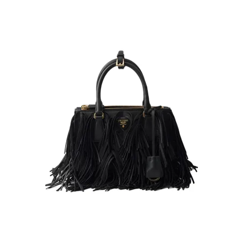 PRADA Galleria Кожа Одно Плечо Сумка Маленькая Женская Черная