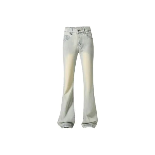 K411 Желтый Грязь Унисекс Джинсы