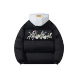 Чёрный с серым капюшоном