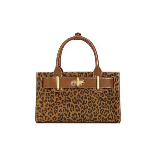 Cthulhu Сумка из натуральной коровьей кожи среднего размера женская леопардовый коричневый