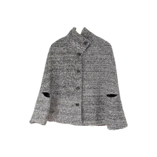 QIAOMONVHAI Серый Женский Плащ