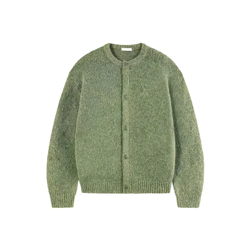 BISHE Трикотажная ткань Кардиган Длинный рукав Универсальный Расколотый Мужской стиль Мужской