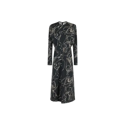 VICTORIA BECKHAM Длинное платье с длинными рукавами женское