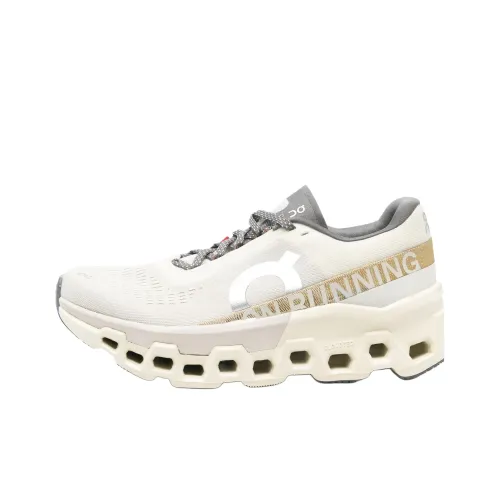 On Cloudmonster 2 Low Топ Марафон Тренировки Бег на длинные дистанции Обувь Женская Белая