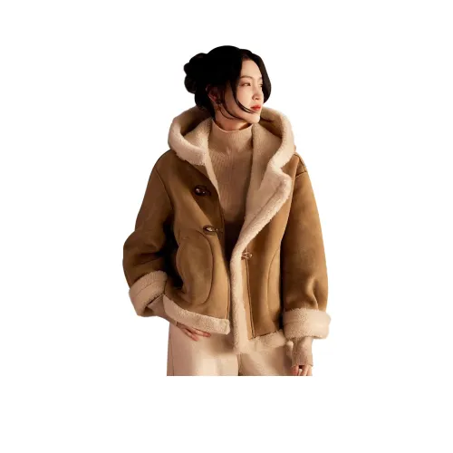 Kele Coco Мех Женский Винтаж Верблюжий