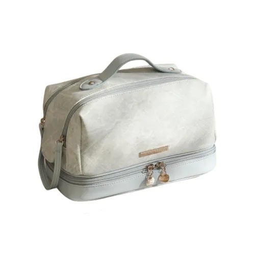 KEMAIDE Деним Кожа Роскошь Портативный Большой объем Сумка для хранения макияжа