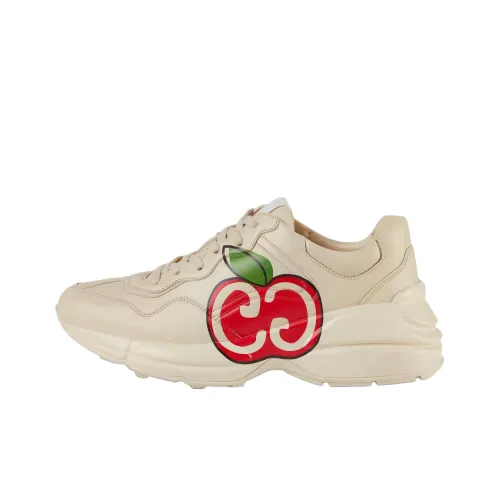 GUCCI Rhyton Low Топ Толстоподошвенные кроссовки Женские Айвори Белый