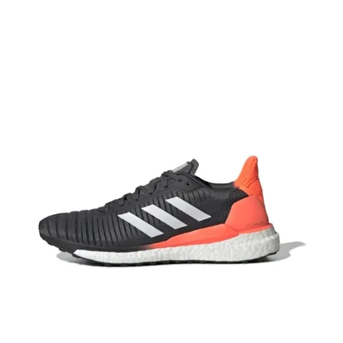 Adidas Solar Glide 19 Противоскользящие Низкие Беговые Кроссовки Мужские Черные и Оранжевые