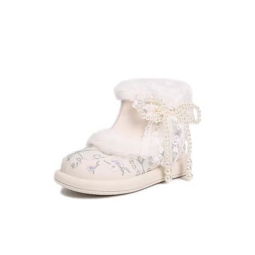 MILING Детские зимние сапоги цвета экрю KIDS