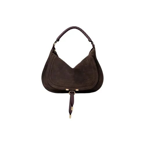 Chloe Marcie Телячья кожа Сумка через плечо Женская Коричневая