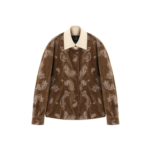 XWI Кофе Шенилл Женское Короткое Пальто