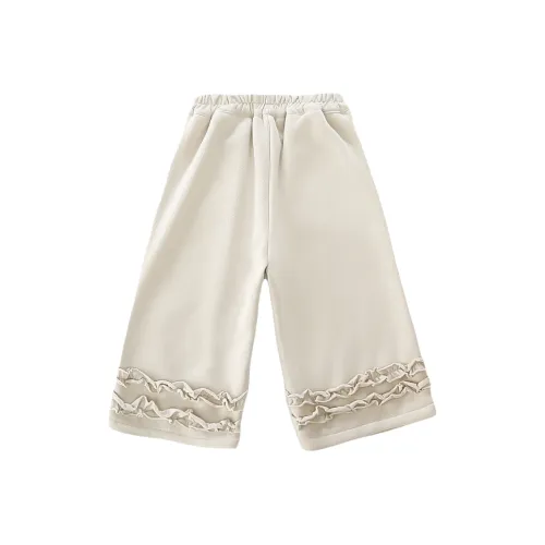 Детские Aged 3 7 Лет 7 SEVFUN Вязаные Тренировочные брюки Зимний Молочно-чайный