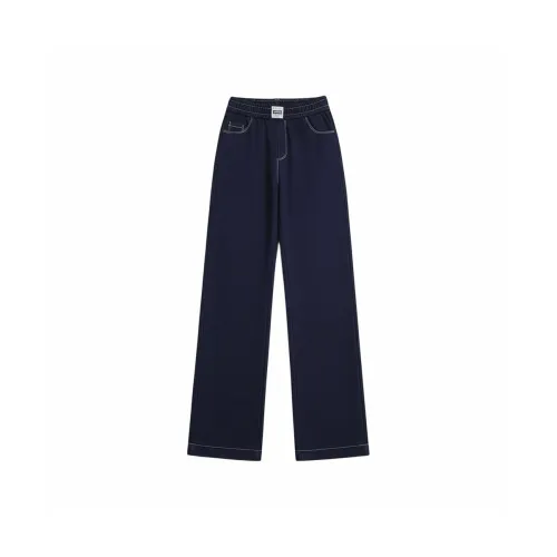 LEIDUO Blue Insulated Women's Casual Pants LEIDUO Синий Утеплённый Женские Повседневные Штаны