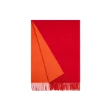 Оранжевая двусторонняя двухцветная большая шаль