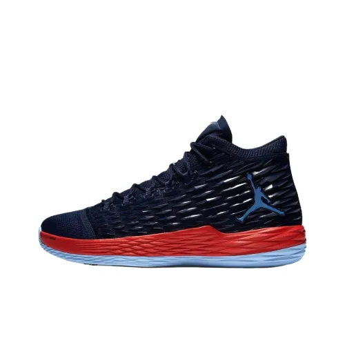 Jordan Melo M13 Амортизаторы Slip-resistant Abrasion-resistant MID Топ Баскетбольные кроссовки Мужской Черный