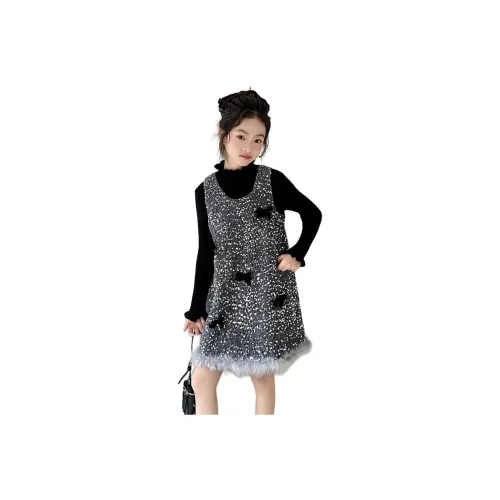 PLANDOO Черный Базовый слой + Платье KIDS Комплекты с юбкой
