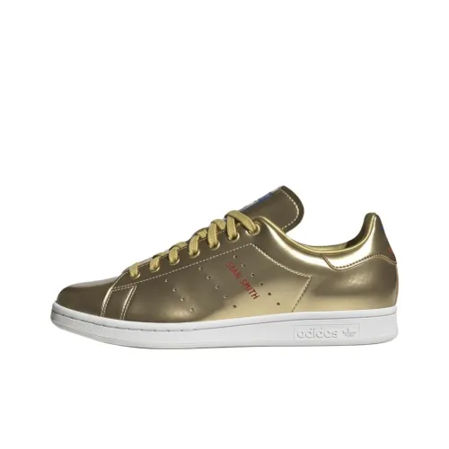 Adidas Originals Stan Smith Low Топ Кроссовки для скейтбординга Унисекс Жидкое золото