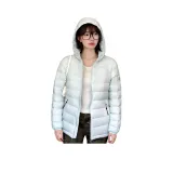 Синий хлопковый пуховик