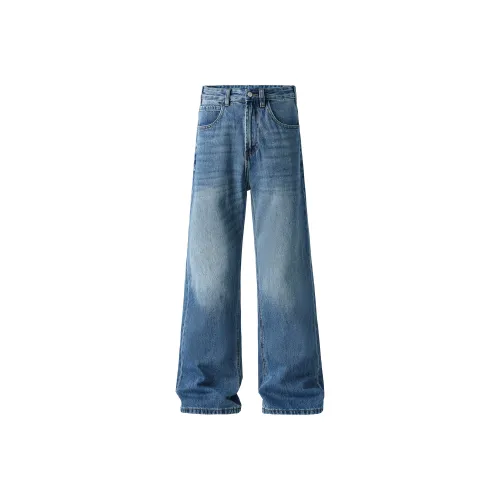 Jeep Каменный узор Синий Мужские Джинсы