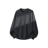 [Двусторонний бархат ★ Эффективное удержание температуры] Темно-серый (Синий логотип настроения на груди)