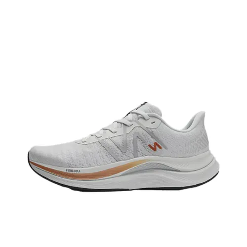 New Balance FuelCell Propel v4 Амортизация Износостойкий Низкий Топ Беговые кроссовки Мужской Белый