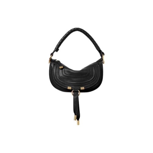 Chloe Marcie Телячья кожа Сумка через плечо Сумка на плечо Мини Женская Черная