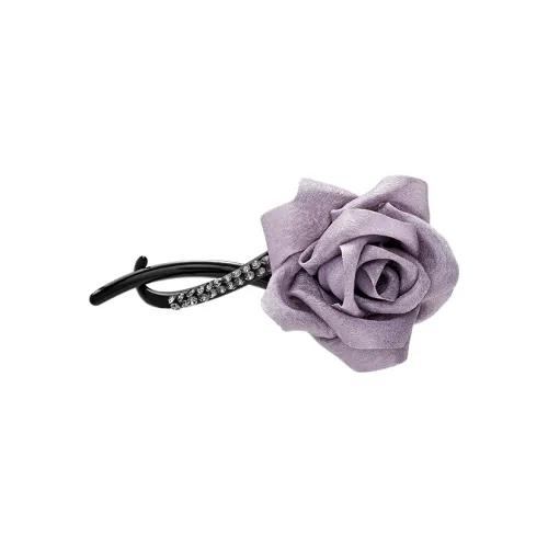 ROYALSASA Полиэстер Искусственный кристалл Банан Нижняя заколка Женские