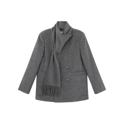 EMDPN Серый Женский Пальто