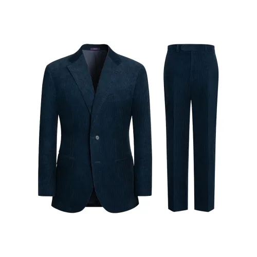 SKARO Темно-синий Синий SKG1381A Осенний Зимний Мужской Деловой Костюм