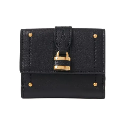 Chloe Телячья кожа Кошелек Мини Женский Черный