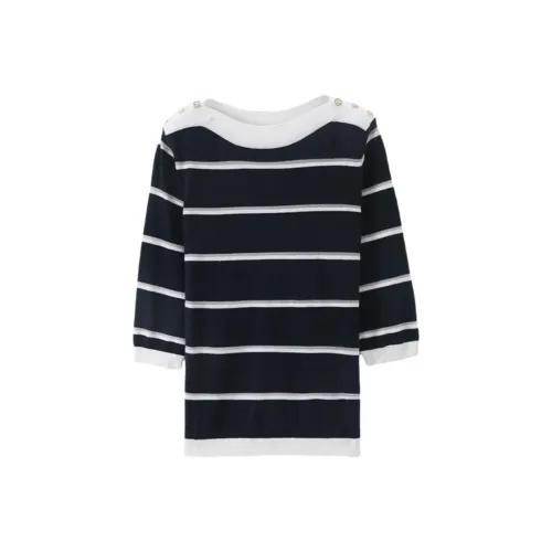 Mo Han Yi Mei Трикотаж Женский Темно-синий и Белый