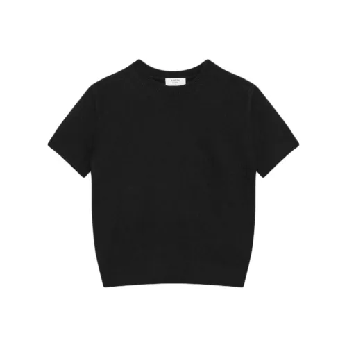 Aritzia Bare Кашемир Короткий рукав Носки экипаж Свитер Кашемир Свитер Женские