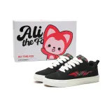 Чёрный, красный, молния (белый ремешок)