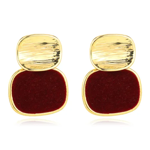 WAW Серьги с золотым покрытием из меди женские