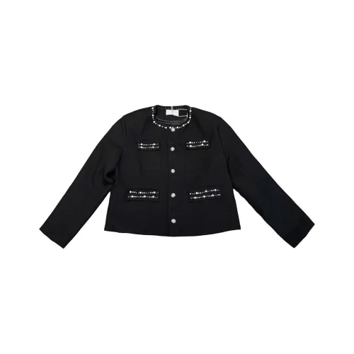 QEWBG Черный [Бусина + Плечевые накладки] Унисекс Деловые костюмы