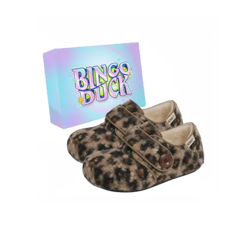 BINGO DUCK Резина Флок Декор Корейский стиль Birkenstock Стиль Обувь Женская