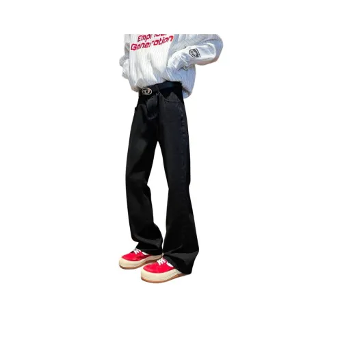 CHENYING Pure Black Unisex Jeans