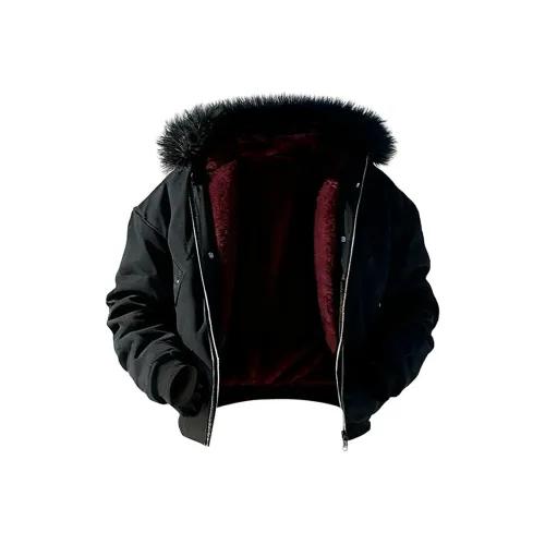 UNthemed Черный Красный Унисекс Пуховики