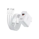 [Двойной порт быстрой зарядки] 1,2 м Прямоугольный кабель зарядки + кабель 1-3