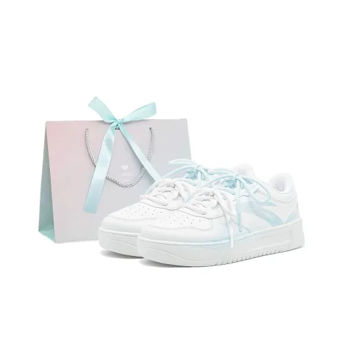 Anta Relaxed Износостойкий и Легкий Низкий Топ Скейтборд Кроссовки Женские Синие Белые