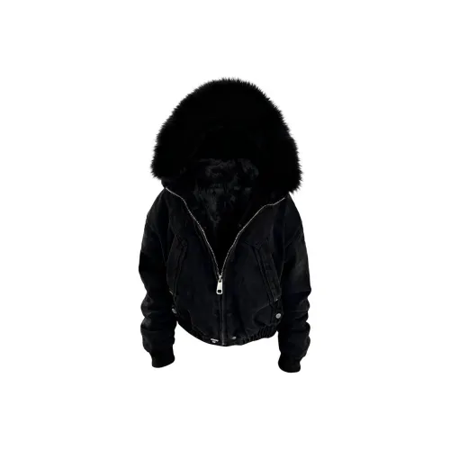 UNthemed Черный Серый Цвет Унисекс Пуховики