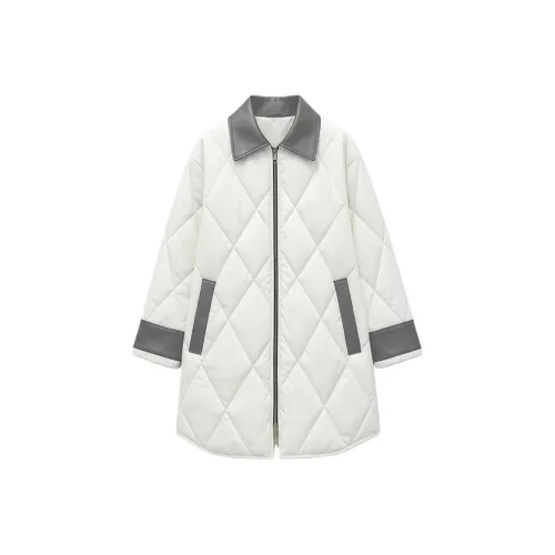 CDAYU Белый хлопковый пуховик женские пуховики (пуховики)