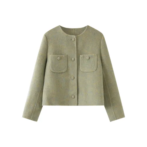 SHANGJING Зеленое Женское Пальто