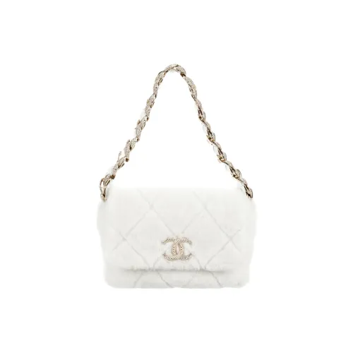 CHANEL Овчина Сумка на плечо Женская Белая