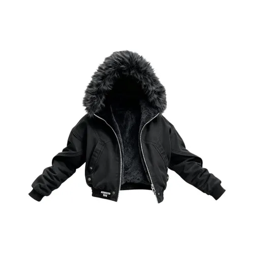 UNthemed Черный Серый Цвет Унисекс Пуховики