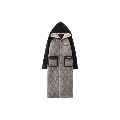 CAOBENCHUSE Серый Мужской Халат для ванной