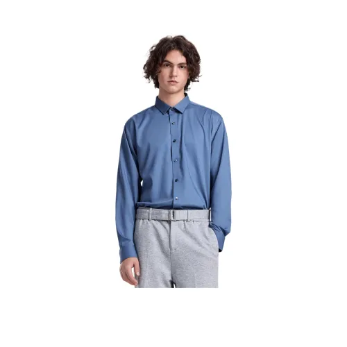 WILD LEADER Дым Туманно-голубой Мужская Рубашка