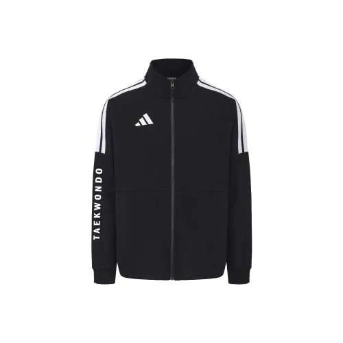 Adidas Черный с белыми полосами Унисекс Куртки