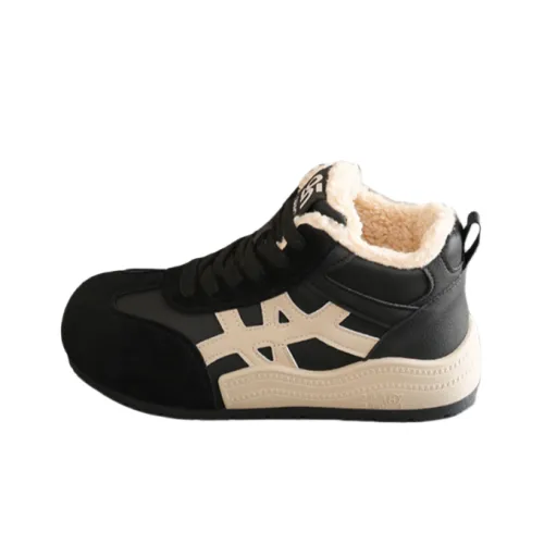 XINJIYUAN Стиль Майярд Эстетика Отделение Нагрев С флисовой подкладкой Высокий Топ Повседневная обувь Женская